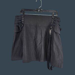 Killstar Sinister Scouts Bondage Gothic Punk Alternative Mini Skirt Size XXL